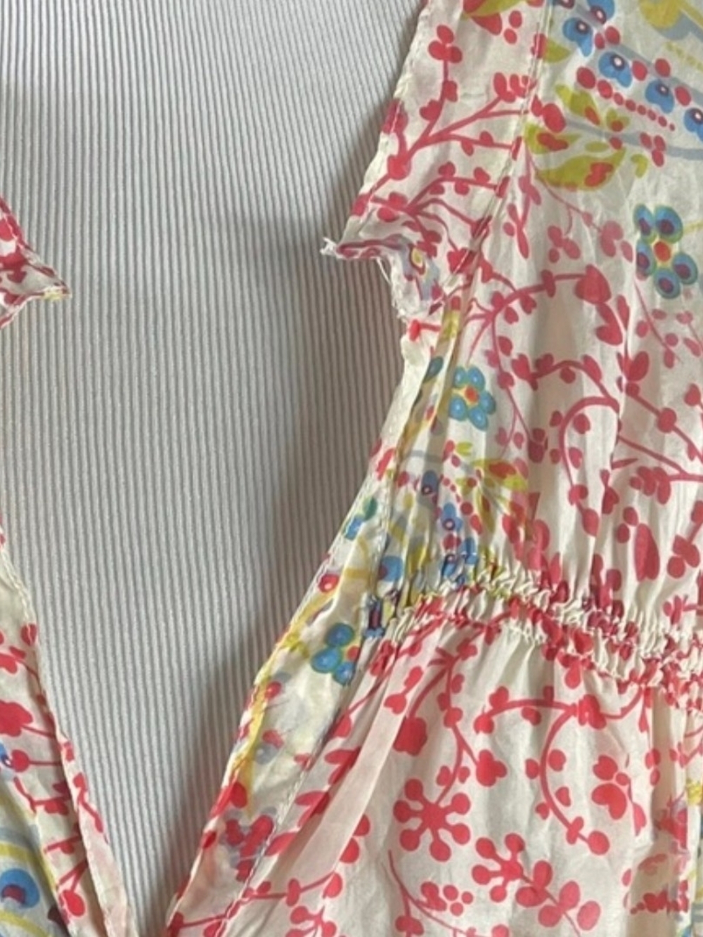 Sundance Woman Floral Peasant Blouse - Cream Multi - Picture 6 of 11